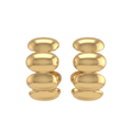 Gold Triple Bubble Hoop Earrings