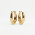 Gold Chunky Oval Hoop Earrings