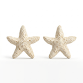 Ivory Woven Starfish Stud Earrings