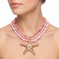 Pink Starfish Layered Necklace