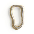 Modern Two-Tone Organic Brooch