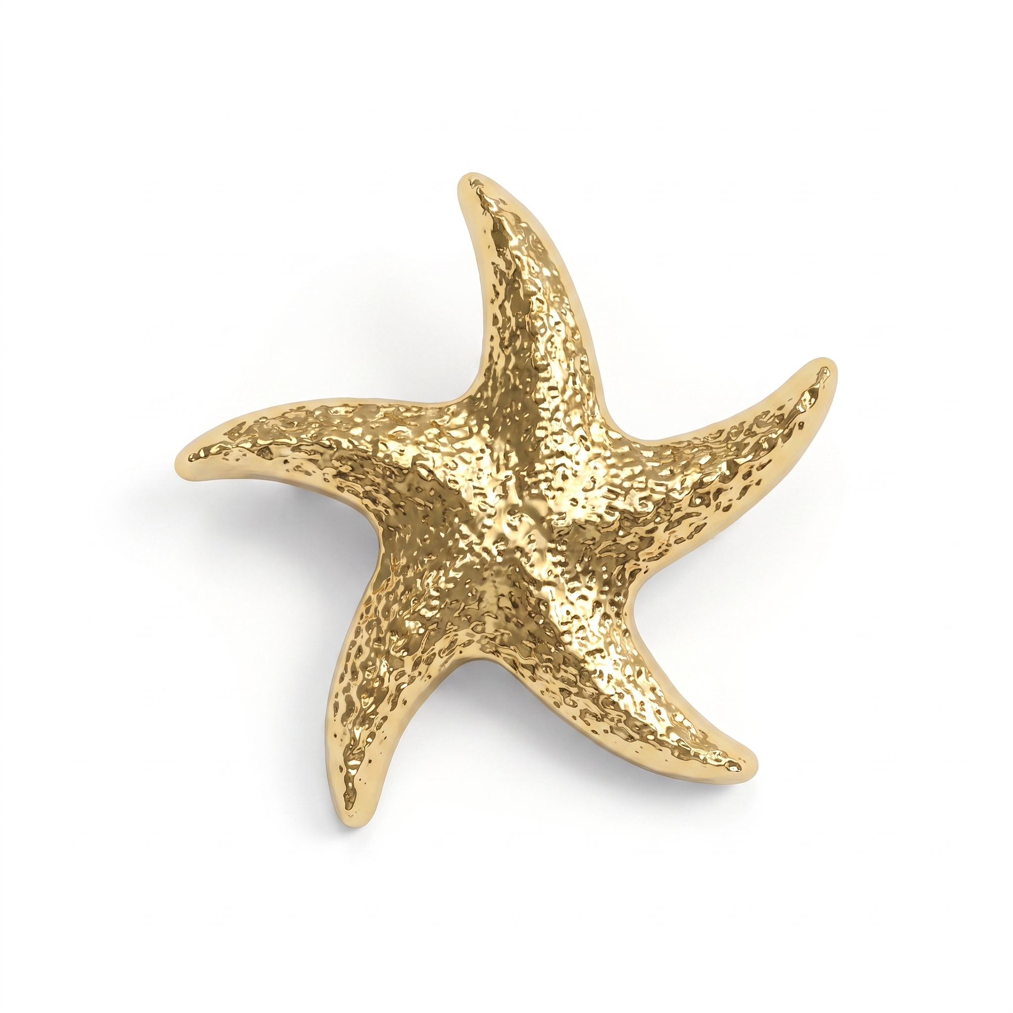 Gold Starfish Brooch