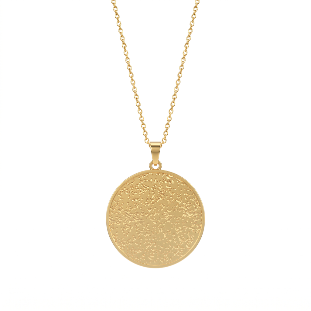 Textured Disc Necklace ✨