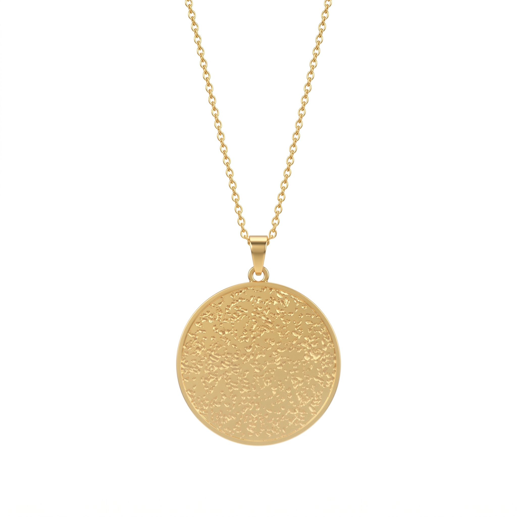 Textured Disc Necklace ✨