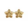 Textured Gold Flower Stud Earrings