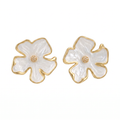 Pearlescent Floral Stud Earrings
