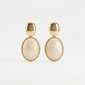 Elegant Gold & Pearl Drop Earrings