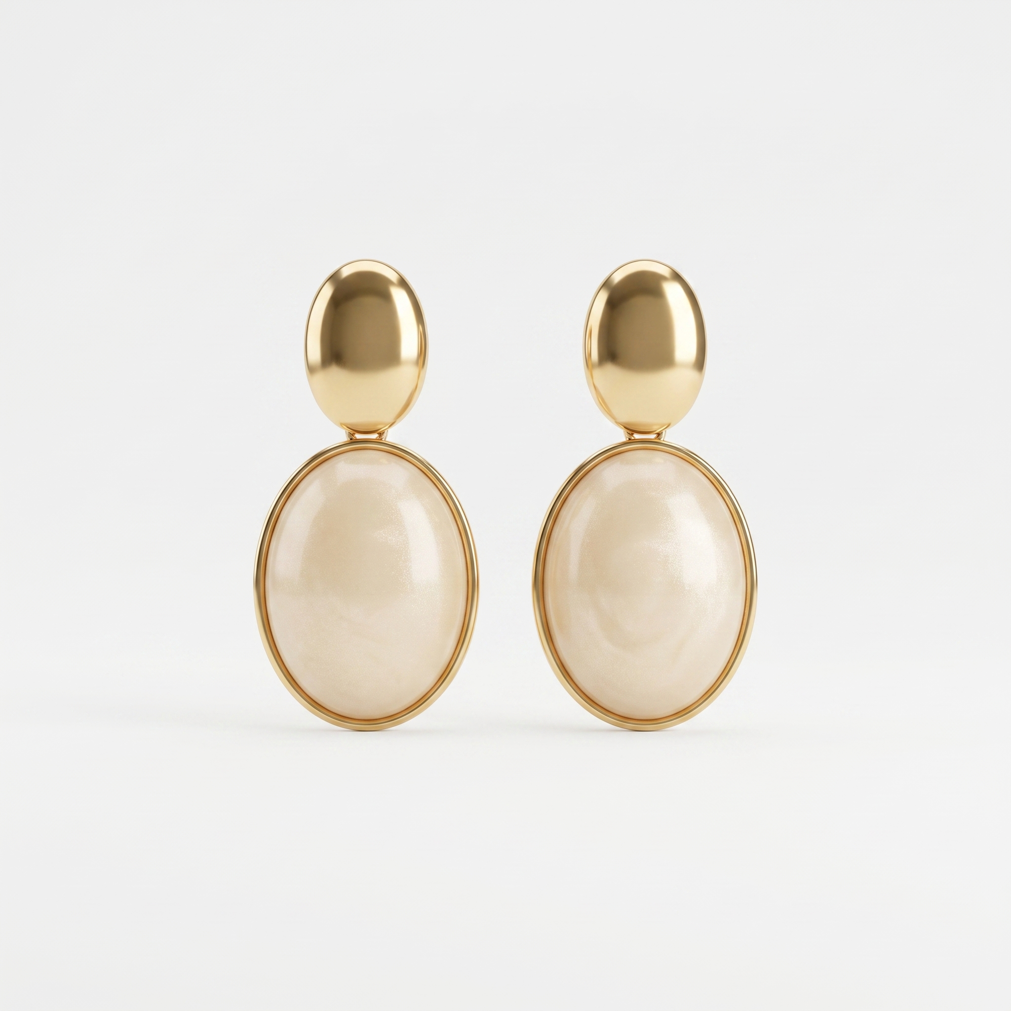 Elegant Gold & Pearl Drop Earrings