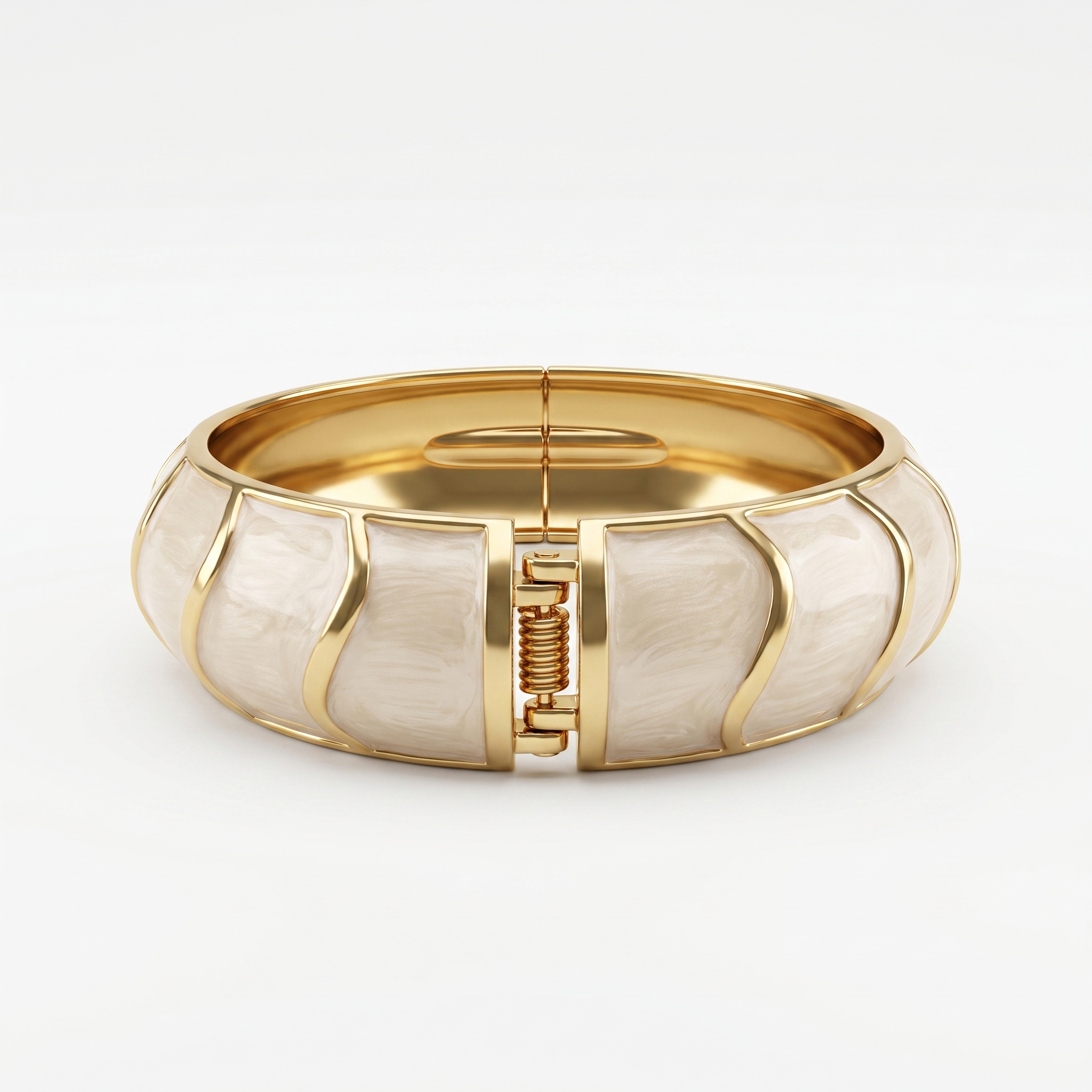 Gold Pearl Bangle