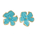 Turquoise Floral Stud Earrings