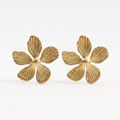 Gold Floral Stud Earrings