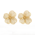 Elegant Gold Floral Stud Earrings